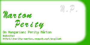 marton perity business card